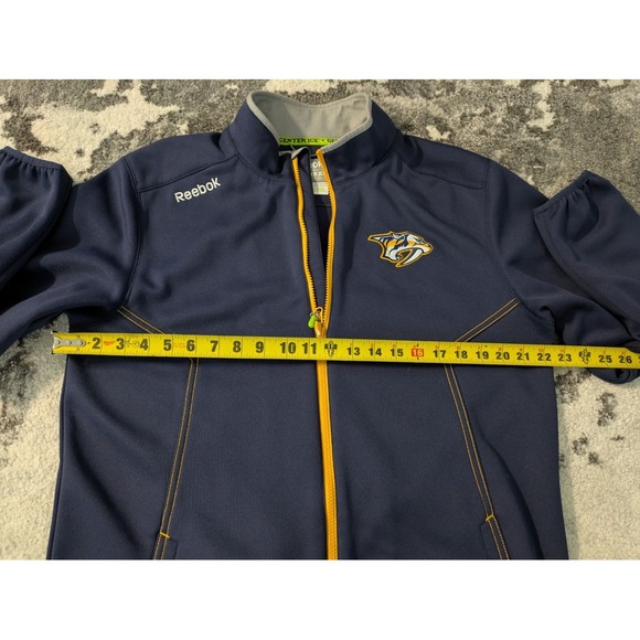 Nashville Predators Navy Blue Reebok Center Ice Full Zip‎ Hockey Jacket NHL - Picture 6 of 7